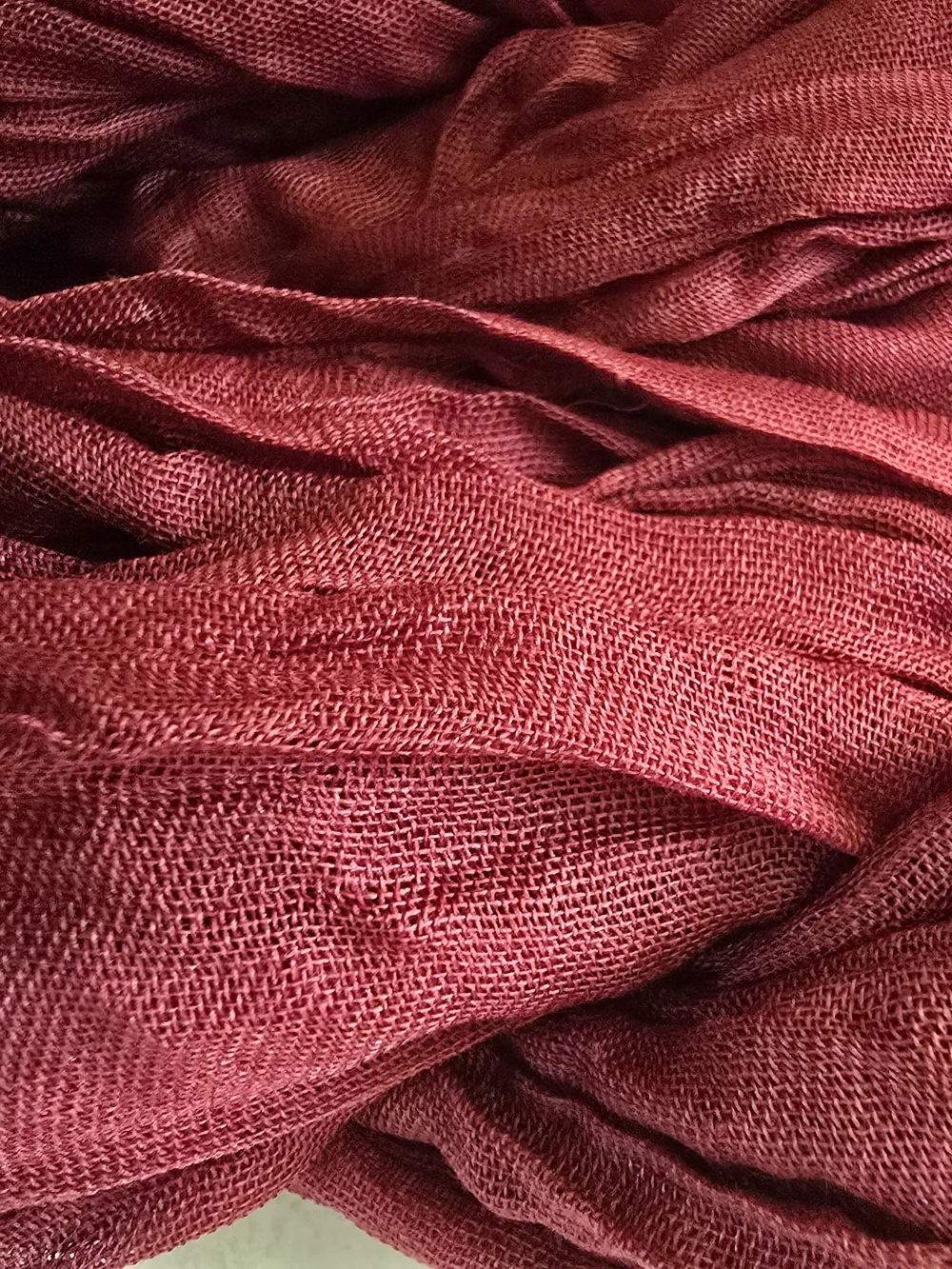 Burgundy Cheesecloth Fabric - Soft & Airy Draping